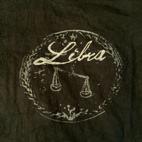 BCBGMAXAZRIA black burnout Libra tshirt Sz XS - Picture 2 of 5